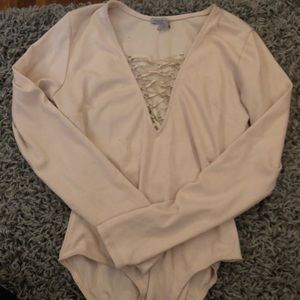 charlotte russe laceup bodysuit